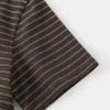 Heavyweight Cotton StripedPocket T-Shirt - Coffee
