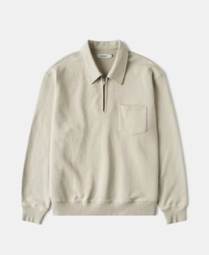 1409fa7e-53a6-44ab-8877-63371d639d2a Heavyweight Quarter-Zip CollarSweatshirt - Ivory