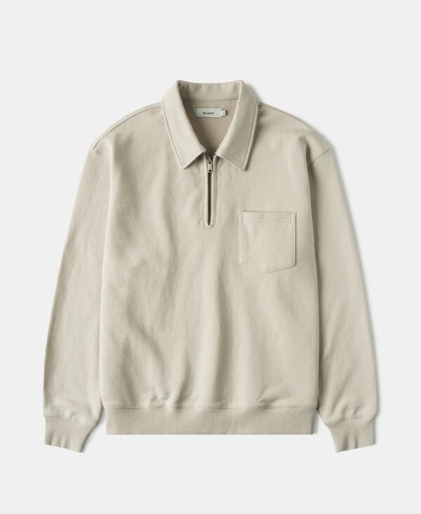 Heavyweight Quarter-Zip CollarSweatshirt - Ivory