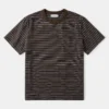Heavyweight Cotton StripedPocket T-Shirt - Coffee