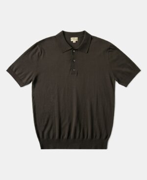3dbb3c8f-e05a-4bf7-8ee9-0024192f3356 Lot 925 High-TwistCotton KnitPolo - Coffee