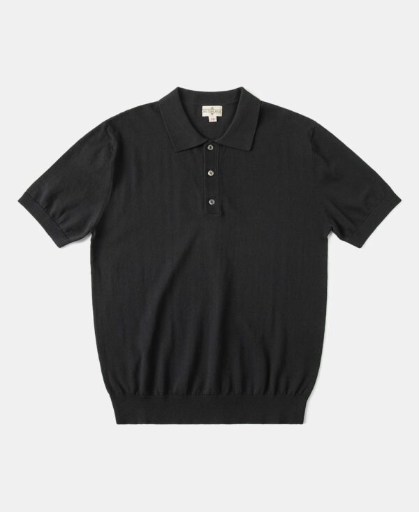 55176496-065f-44e6-b02f-efda3a13de0c Lot 925 High-Twist Cotton KnitPolo - Black