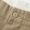 5_64436bea-4a7f-43b5-af79-b6a133b0b3e8 Textured Linen-Cotton BlendTrousers - Khaki