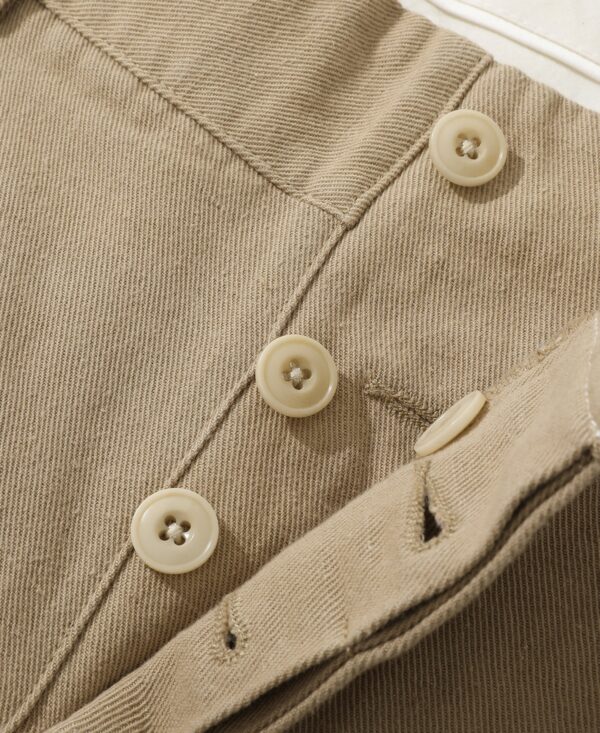 7_47b5b977-cabb-4d1b-b8c3-881e12428b23 Textured Linen-Cotton BlendTrousers - Khaki
